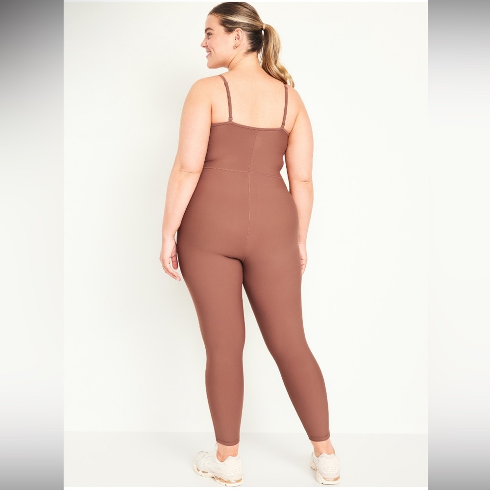 Old Navy Active Powersoft Cami Bodysuit Jumpsuit Mauve Brown Women's Size XL - Picture 4 of 11
